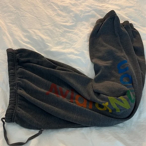 Aviator Nation Dark Gray Sweatpants charcoal size S woman - Picture 4 of 6